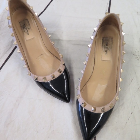 valentino rockstud wedge pump